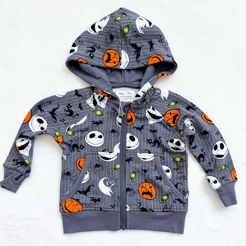 Little Sleepies Disney Nightmare Before Christmas Zip Hoodie Sweatshirt …